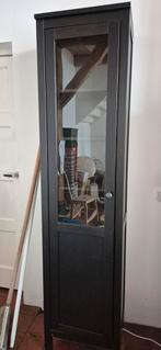 ikea vitrinekast hemnes zwart/bruin 1 deur, Ophalen, Gebruikt, 25 tot 50 cm