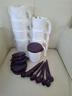 Bekers met deksels en lepeltjes, nieuw, Ophalen of Verzenden, Nieuw, Wit, Beker of Kan