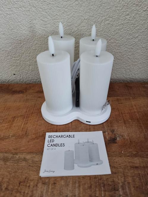 Nieuw oplaadbare led kaarsenset, Huis en Inrichting, Woonaccessoires | Kandelaars en Kaarsen, Nieuw, Minder dan 25 cm, Overige materialen