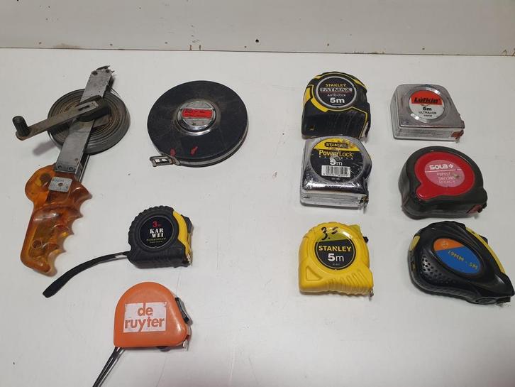 Meetlint 20 en 30 meter Stanley rolmaat 5  meter, Doe-het-zelf en Verbouw, Gereedschap | Handgereedschap, Gebruikt, Ophalen of Verzenden
