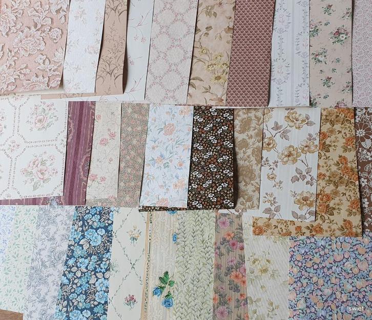 13689 DIY scrapbook papier vintage behang retro swiet, Huis en Inrichting, Stoffering | Behang, Ophalen of Verzenden