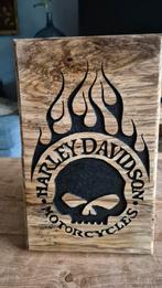 Harley Davidson.  Handgemaakt houten bord, Ophalen of Verzenden