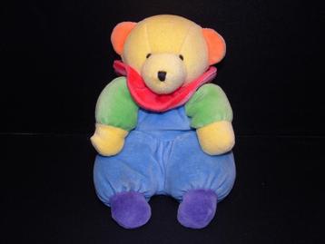 TIAMO BEER VELOURS BLAUW/GROEN MET GEEL HOOFD EN  beschikbaar voor biedingen