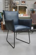 4 x luxe eetkamerstoel SANNE Jess design 4 kleuren leer, Huis en Inrichting, Stoelen, Ophalen, Zo goed als nieuw, Metaal, Vier