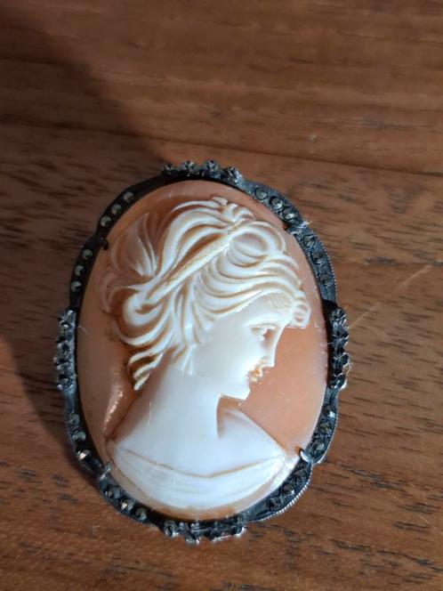 Antiek zilveren camee., Sieraden, Tassen en Uiterlijk, Antieke sieraden, Zilver, Ophalen of Verzenden