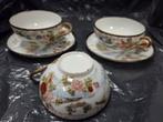 Antieke Chinese Theekopjes met Schotels (3 stuks), Antiek en Kunst, Ophalen of Verzenden