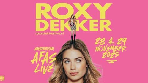 Roxy dekker vrijdag 28 november 2 tickets 16+ jaar, Tickets en Kaartjes, Concerten | Nederlandstalig, Twee personen, November
