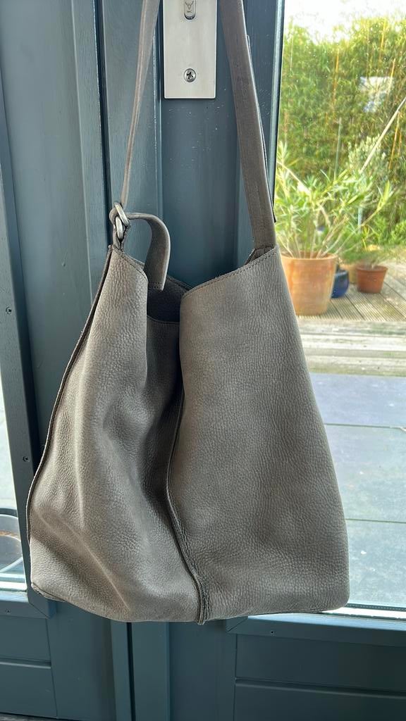 Stoere Schoudertas/ buidel van shabbies, Overige merken, Gebruikt, Overige kleuren, Ophalen of Verzenden