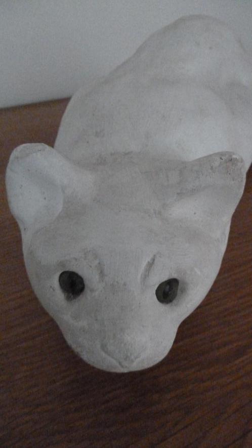 Witte stenen Kat, Dieren en Toebehoren, Katten-accessoires, Verzenden