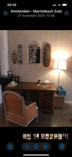 Bruin houten bureau, Ophalen, Gebruikt, Bureau
