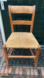 Vintage houten stoel met rieten zitting, Ophalen