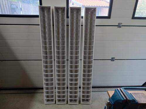 4x TL Armaturen incl.led buizen, Doe-het-zelf en Verbouw, Bouwverlichting, Gebruikt, Armatuur, Minder dan 50 watt, Ophalen