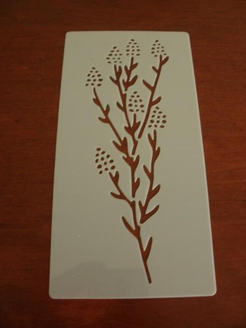 1323 – HERBRUIKBAAR  SJABLOON – TAK MET BLOEMEN, Hobby en Vrije tijd, Knutselen, Nieuw, Materiaal, Ophalen of Verzenden