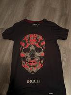 DRICH T-shirt met Skull Print - Maat S, Kleding | Heren, Ophalen of Verzenden, Gedragen, Maat 46 (S) of kleiner, Zwart