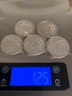 5 super mooie zilveren 50 guldens 925/1000 25 gr pst, Verzenden, Koningin Juliana, 1 gulden