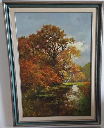 Olieverf schilderij met lijst van F. Baayens, mooi, intact beschikbaar voor biedingen