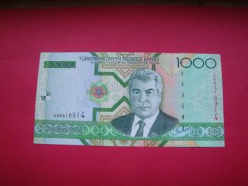 Kavel bankbiljet Turkmenistan 1.000 Manat UNC.  beschikbaar voor biedingen