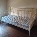 Ikea spijlen bed incl matras en lattenbodem, Huis en Inrichting, Slaapkamer | Bedden, 90 cm, Eenpersoons, Wit, Ophalen of Verzenden