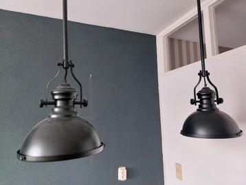 Stoere industriële hanglampen zwart dimbaar beschikbaar voor biedingen