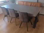 Eettafel 220x100 van betoncire met stalen constructie, Ophalen, 200 cm of meer, 50 tot 100 cm, Zo goed als nieuw