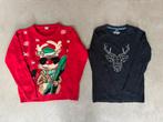 (Foute) Kerst trui longsleeve rendier 122-128, Gebruikt, Jongen of Meisje, Ophalen of Verzenden, Shirt of Longsleeve