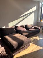 Large Brown Chaise Lounge Sofa, Ophalen, Gebruikt