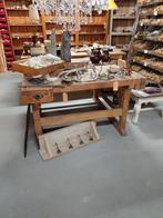 Zeer zware antieke werkbank beuken, Ophalen, Gebruikt, Ijlsterad 1, Bankschroef