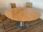 Eettafel Arco Balance doorsnede 130 cm, verlengbaar 189x130, Huis en Inrichting, Ophalen, Zo goed als nieuw, Vijf personen of meer