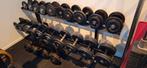 professionele dumbells + rek, Sport en Fitness, Fitnessmaterialen, Gebruikt, Dumbbell, Ophalen