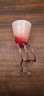 Vintage Jozefina Krosno mondgeblazen  rode vaas, Gebruikt, Ophalen of Verzenden, Glas, Minder dan 50 cm