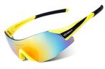 Fietsbril sportbril wielerbril wielrenbril muli lens geel zw, Nieuw, Overige typen, Ophalen of Verzenden
