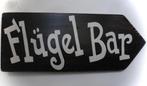 Houten Flügel Bar bord / handgeschilderd / après ski, Ophalen of Verzenden, Nieuw