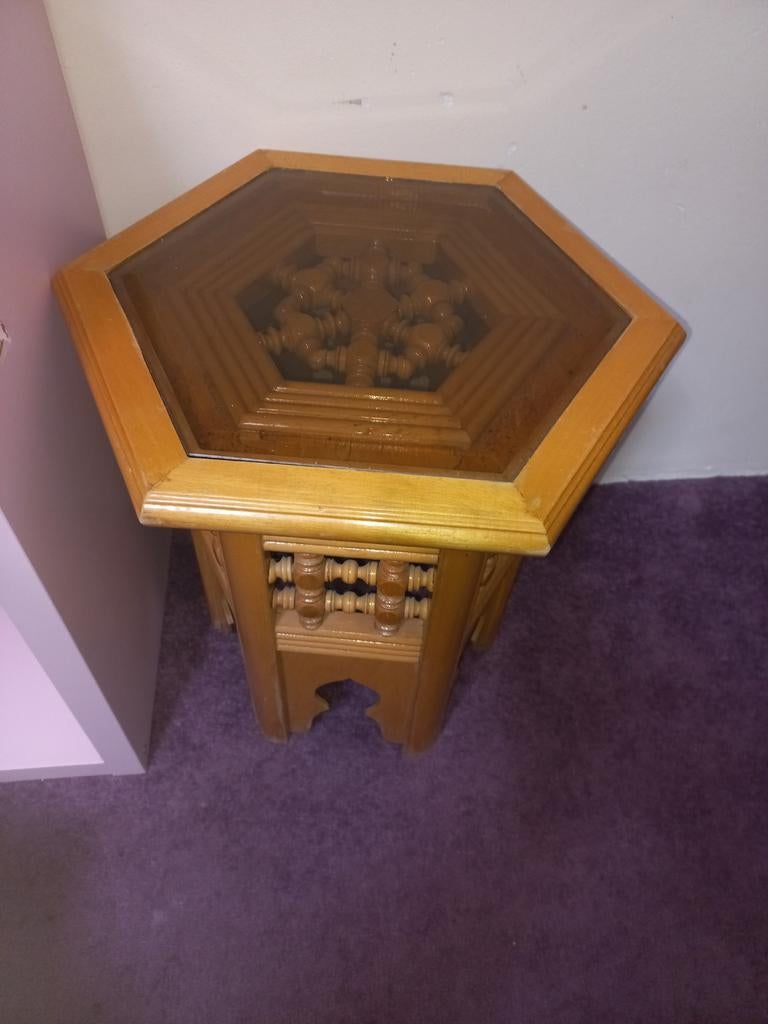 Originele Marokkaanse bijzettafel..50 hoog doorsnee 47, Ophalen of Verzenden