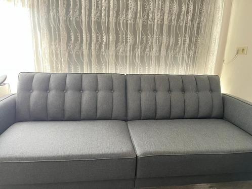 Jysk Slaapbank TIVEDEN donkergrijze stof, Huis en Inrichting, Slaapkamer | Slaapbanken, Zo goed als nieuw, 120 cm, 200 cm, Tweepersoons
