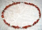 Ketting van carneool en echte parels, Sieraden, Tassen en Uiterlijk, Kettingen, Info.adorabeads@gmail.com, Want 18 Hoogvliet, Adorabeads
