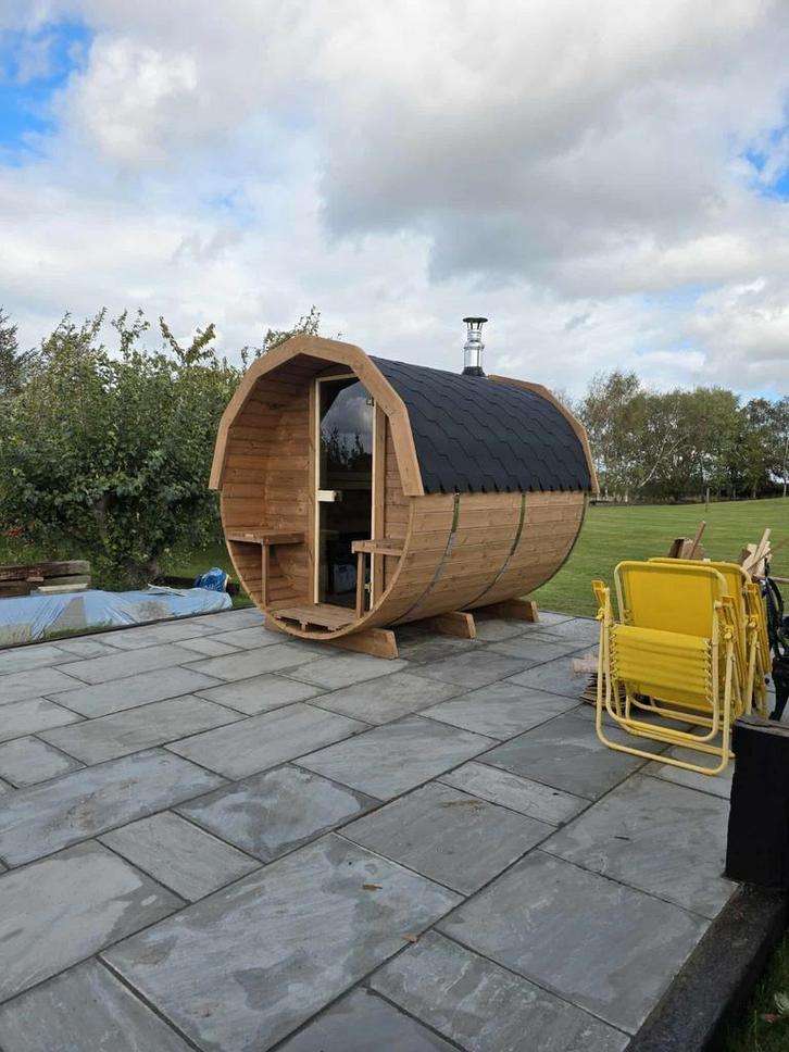 2,5M Barrel Sauna Gratis Levering en Plaatsing, Sport en Fitness, Sauna, Nieuw, Complete sauna, Ophalen of Verzenden