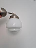 Wandlamp Giso Gispen "Bromtol" mat nikkel melkglas, Huis en Inrichting, Lampen | Wandlampen, Ophalen of Verzenden, Zo goed als nieuw