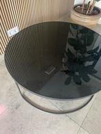 Salontafel - Diameter 90cm - Goede Staat!, Huis en Inrichting, Tafels | Salontafels, Gebruikt, Rond, Glas, Minder dan 50 cm