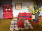 Vintage Lundby rode kamer 5 delig, Verzamelen, Ophalen of Verzenden, Zo goed als nieuw, Poppenhuis