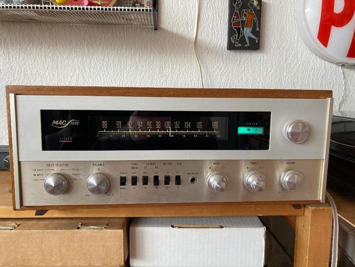 Vintage McIntosh MAC 1500 tuner versterker (buizen), Audio, Tv en Foto, Buizenversterkers, Versterker, Ophalen