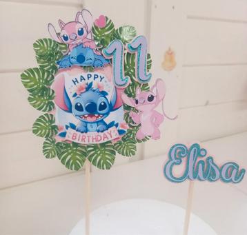 Toppers/stekers 3D Stitch thema handgemaakt Nieuw beschikbaar voor biedingen