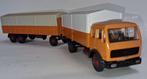 Mercedes Benz truck met aanhanger NZG, Ophalen of Verzenden, Zo goed als nieuw, Bus of Vrachtwagen, NZG