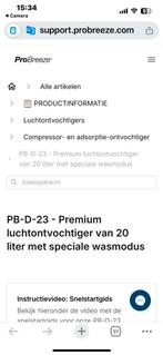 Luchtonvochtigr van 20 liter met speciale wasmodus, Eén persoon, Cadeaubon