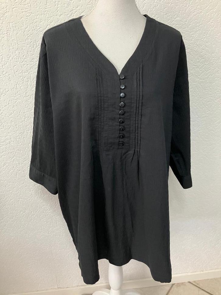 ulla popken maat 50/52 oksel tot oksel 72 cm-3/4 mouw, Kleding | Dames, Grote Maten, Zo goed als nieuw, Blouse of Tuniek, Zwart