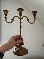 Antieke kandelaar voor drie kaarsen, Antiek en Kunst, Antiek | Kandelaars, Ophalen, Koper of Brons