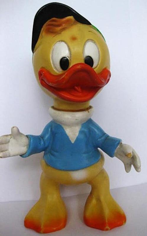 Ledraplastic Groot Walt Disney Louie 1962, Verzamelen, Disney, Gebruikt, Beeldje of Figuurtje, Overige figuren, Ophalen of Verzenden