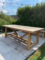 Lugo tuinset hout (Karwei) + zitbankje en stoelen, Tuin en Terras, Tuintafels, Ophalen of Verzenden, Zo goed als nieuw, Rechthoekig