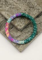 Glaskralen armband - aquamarijn - RB170, Overige materialen, Overige kleuren, Verzenden, Nieuw