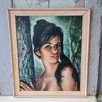 Vintage lijst met afbeelding van Tina Lynch/zigeunerin, Huis en Inrichting, Woonaccessoires | Schilderijen, Tekeningen en Foto's