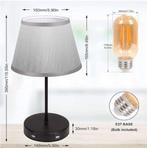 NEW! Touch control lamp, met E27 light bulb, met 2x USB port, Minder dan 50 cm, Nieuw, Kunststof, Ophalen of Verzenden